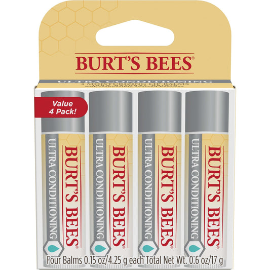 Burt's Bees Easter Basket Stuffers, Balm Bouquet Lip Balm Set, Original Beeswax, Vanilla Bean, Cucumber Mint, Coconut & Pear Pack, Natural Origin Lip Treatment, 4 Tubes, 0.15 oz. - Maple Wellness Supplements