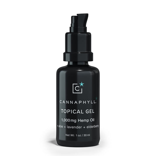 CANNAPHYLL Topical Organic Natural Hemp Gel (1 oz) for Skin, Back, Shoulder, Muscle, Nerves, and Joints, Tattoo Aftercare Made with Lavender, Neroli, Marjoram, and Cedarwood - Maple Wellness Supplements