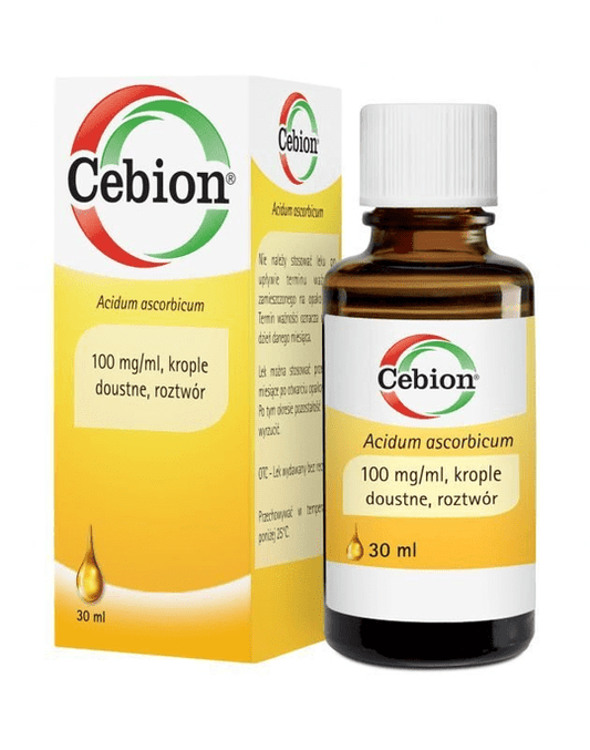 Cebion 100mg/ml, oral drops, 30ml - treatment of vitamin C deficiency - Maple Wellness Supplements