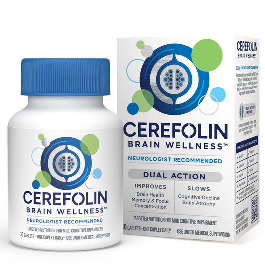 Cerefolin Brain Wellness, Targeted Nutrition for Cognitive Support, Improves Memory, Focus & Concentration, L-Methylfolate, NAC, B12, Neurologist Recommended (30 Count) - Maple Wellness Supplements