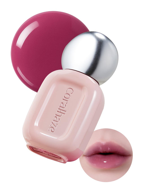 CORALHAZE Dew Drop Tint 210 Abyss 4.5g, Glossy, Lightweight Lip Stain, Glass-Like, High Shine, Moisturizing Lip Oil, Long Lasting Color, Hydrating Gloss, Dewy Finish, Korean Beauty Makeup - Maple Wellness Supplements