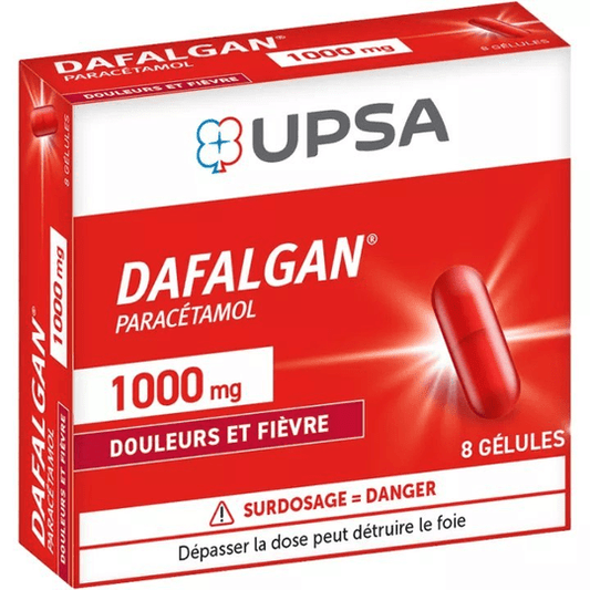 Dafalgan Paracetamol 1000 mg – pain and fever relief – 8 Capsules - Maple Wellness Supplements