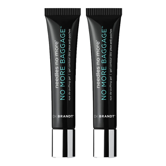 Dr. Brandt Needles No More, No More Baggage - 0.5 oz, Pack of 2 - Minimizes Under-Eye Bags, Puffiness & Dark Circles - Maple Wellness Supplements