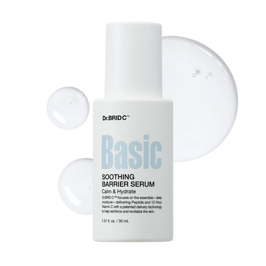 Dr.BRID C Soothing Barrier Face Serum - Instant Cooling & Calming Relief with Peptides, Cica & Microbiome, Helps Restore Barrier Resilience for Sensitive Skin, Fragrance-Free, 1.01 fl.oz. - Maple Wellness Supplements