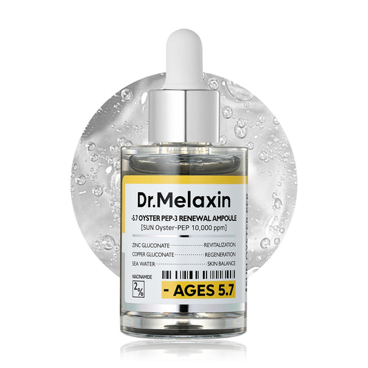 Dr.Melaxin Oyster Pep3 Renewal Ampoule for Plumping, Anti Aging, Hydrating Face | Visibly Smooth and Glowy Skin, Korean Skincare, 1.01 fl oz(30ml) - Maple Wellness Supplements