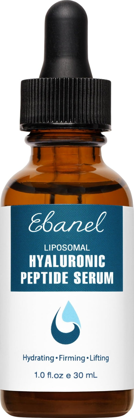 Ebanel Hyaluronic Acid Serum for Face with Peptides & Niacinamide, Hydrating Face Serum for Women, Age-Defying Formula Infused with Vitamins B, C & E to Plump, Firm & Smooth Skin - Maple Wellness Supplements