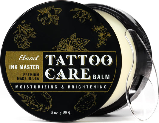 Ebanel Tattoo Balm 3oz, Premium Tattoo Aftercare Cream Brightener Ink Color Enhancing Butter Moisturizer with Herbal Essences and Essential Oils, All-Stage Tattoos Ointment After Care Kit Supplies - Maple Wellness Supplements