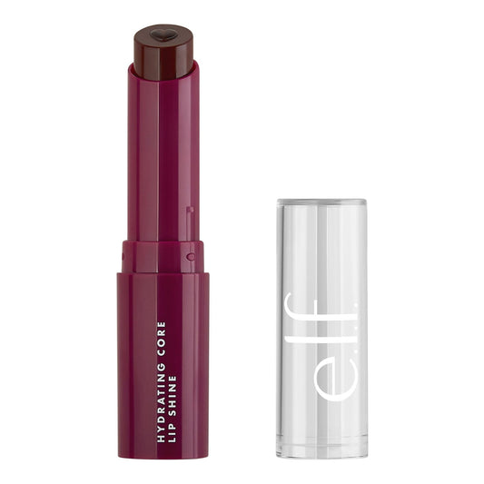 e.l.f. Hydrating Core Lip Shine, Lip Balm For A Sheer Tint Of Color & Soft Shine, Made With Nourishing Vitamin E, Vegan & Cruelty-Free, Ecstatic - Maple Wellness Supplements