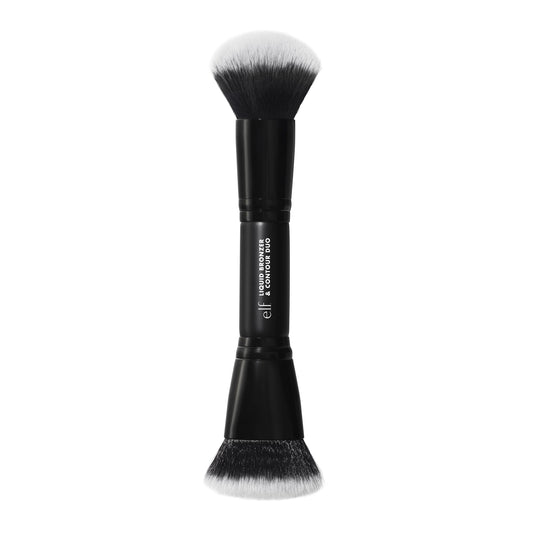 e.l.f. Liquid Bronzer & Contour Duo Brush, Silky Highly Pigmented Formula with Dual-ended Makeup Brush, Synthetic Bristles, 100% Vegan and Cruelty-Free - Maple Wellness Supplements