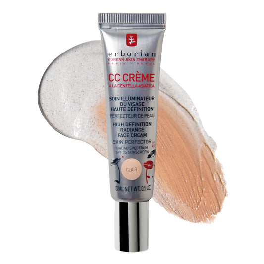 Erborian Color Correcting CC Cream with Centella Asiatica, Fair (Clair) - Light Multi-Purpose Facial Concealer with Illuminating Finish Soothes & Hydrates - Maple Wellness Supplements