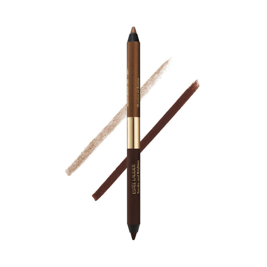 Estée Lauder Smoke and Brighten Long-Lasting Waterproof Kajal Eyeliner Pencil Duo, 0.03 Ounce, Dark Chocoloate/Rich Bronze - Maple Wellness Supplements