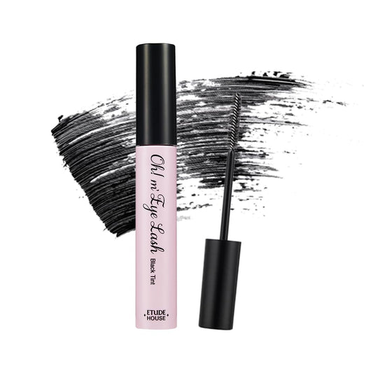 ETUDE Oh M'Eye Lash Black Tint Mascara – Natural Glossy Effect with Long Lasting Strong Curl System, Volume Enhancing, Smudge-Free, Improved fixation and water resistance, Korean Makeup, Kbeauty - Maple Wellness Supplements
