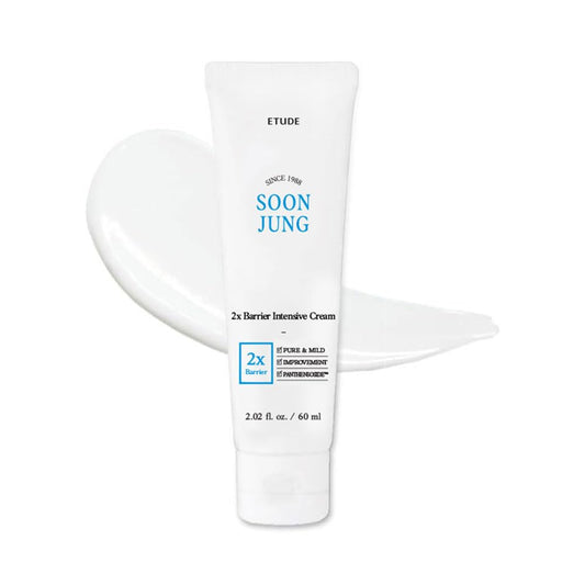 ETUDE SoonJung 2x Intensive Cream for Barrier Repair, Rich Moist, Madecassoside & Panthenol for Soothing, Face Moisturizer for Sensitive Skin - Maple Wellness Supplements