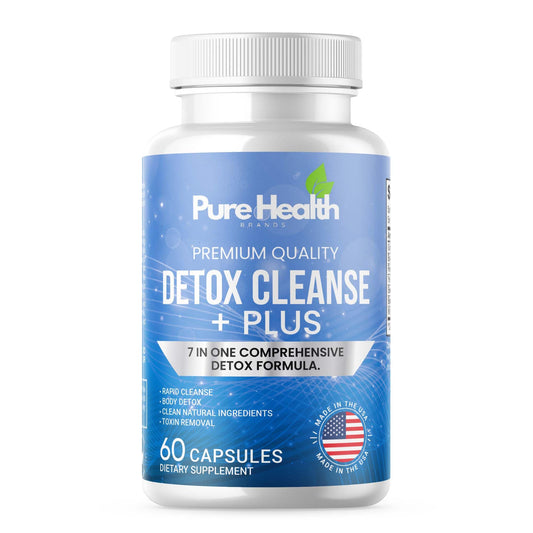 Extra Strength Fast Acting 7-in-ONE Advanced Formula - Full Body Cleanse - Detox & Liver Cleanse - Detox & Liver Repair, All Natural Toxins Remover, Healthy Cleansing Support for Liver (60 Capsule) - Maple Wellness Supplements