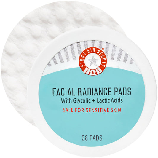 First Aid Beauty - Facial Radiance Pads with Glycolic & Lactic Acids, Daily Exfoliating Pads - Maple Wellness Supplements