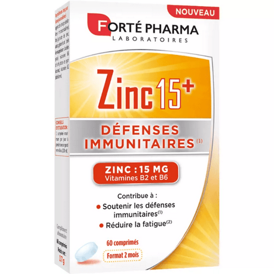 Forte Pharma Zinc 15+ Box of 60 Tablets - Maple Wellness Supplements