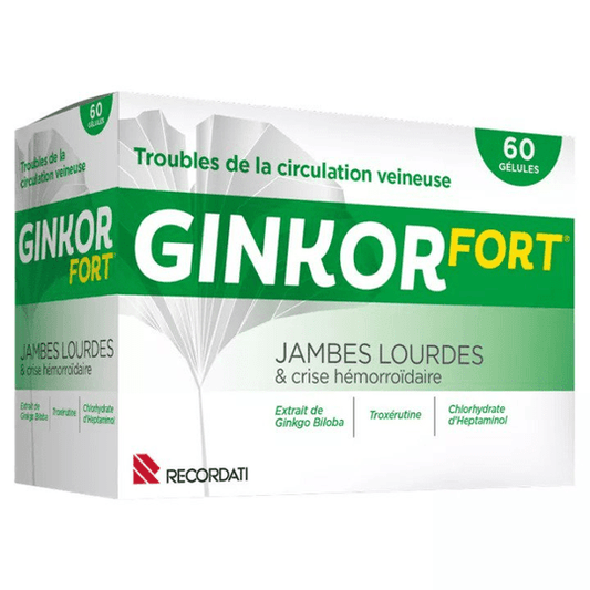 Ginkor Fort - 60 Capsules - Venous Circulation, Hemorrhoids - Maple Wellness Supplements