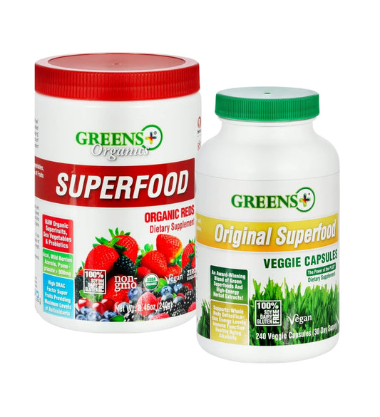 Greens+ Organic Reds Superfood Powder Organic Super Veggie Capsules - Maple Wellness Supplements