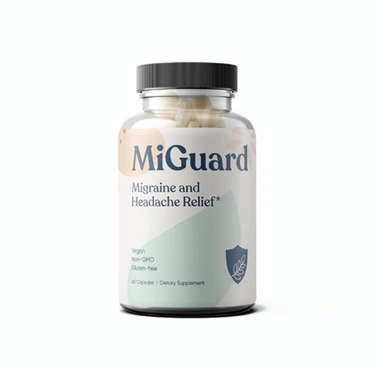 Headache and Migraine Relief Supplements - Drug Free Migraine Prevention Supplement - Natural Supplements for Migraine Headaches - Helps Reduce Frequency & Severity (60 Capsules) - Maple Wellness Supplements