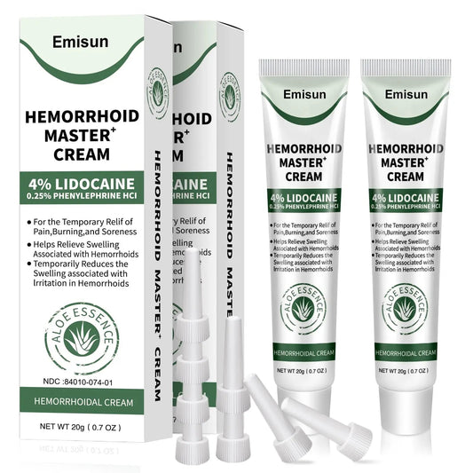 Hemorrhoid & Fissure Ointment, Hemorrhoid Treatment and Hemorrhoid Cream with Lidocaine 4% and Phenylephrine HCI for Fast Relief of Pain, Swelling, Itching, Burning, Hemorrhoidal treatment, 2 Pack-J2 - Maple Wellness Supplements