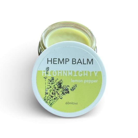 Highnmighty Maximum Strength Lemon Pepper Hemp Balm Salve | Daytime Relief, Relaxing, Natural, Fast-Acting Topical Cream for Muscle Joint Back Knee Shoulder Neck Elbow Hand Foot Relief, 60ml (2oz) - Maple Wellness Supplements