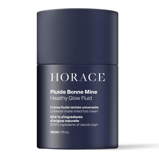 HORACE Healthy Glow Fluid for Men – Tinted Fluid Cream – Universal Shade for All Skin Types – 97% Organic & Natural Ingredients – No Parabens, Silicones, or Mineral Oils – 30 ml - Maple Wellness Supplements