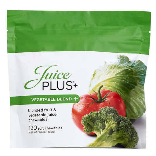 JuicePlus+ Vegetable Blend Soft Chews (Chewables) - Delicious Vegan Gummies with 11 Nutrient-Rich Vegetables for Daily Wellness! Boost Intake of Vitamins & More - For Kids & Adults - (1-mo, 30 Chews) - Maple Wellness Supplements