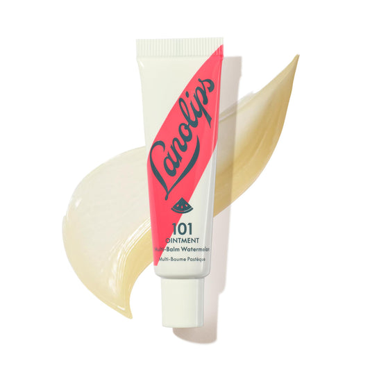 Lanolin 101 Multipurpose Ointment - Lanolin Lip Balm & Healing Ointment for Skin Barrier Repair - Moisturizer for Dry Lips, Cuticles & Elbows - No Petroleum Formula - Watermelon (0.35 oz) - Maple Wellness Supplements