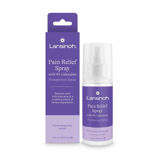 Lansinoh 4% Lidocaine Perineal Spray, Pain Relief for Postpartum Care, 3.5 Ounces - Maple Wellness Supplements