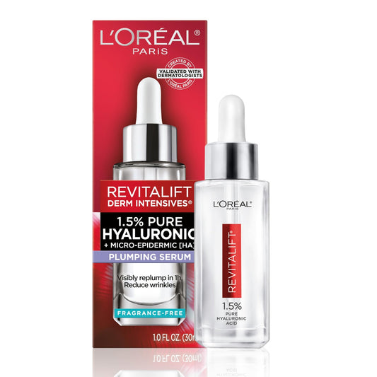 L'Oreal Paris Revitalift 1.5% Pure Hyaluronic Acid Serum for Face, Anti Aging Serum to Hydrate Skin & Reduce Wrinkles - Maple Wellness Supplements