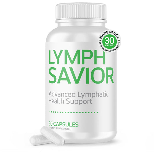 Lymph Savior - Plant-Based Lymphatic Support Supplement with Red Clover, Horse Chestnut & Burdock Root for Fluid Balance & Daily Wellness - Non-GMO, Made in USA - 30-Day Supply, 1 Bottle - Maple Wellness Supplements