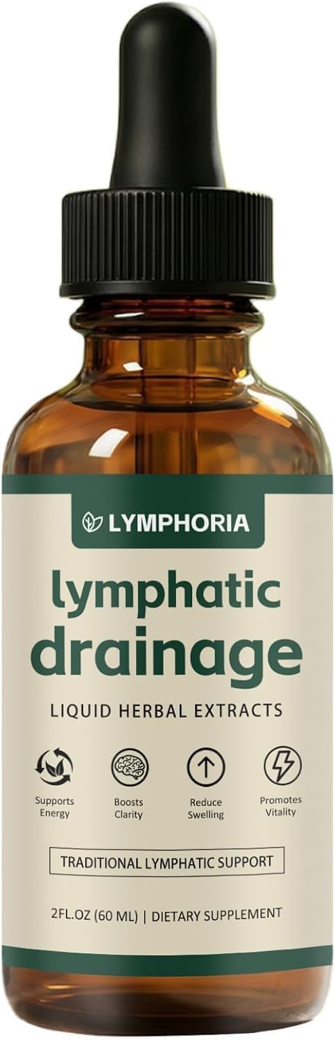 Lymphoria Lymphatic Drainage Drops, 59ml, Wellness Detox Oil, Reduces Face and Body Swelling, Vegan, Sugar-Free (1 PCS) - Maple Wellness Supplements
