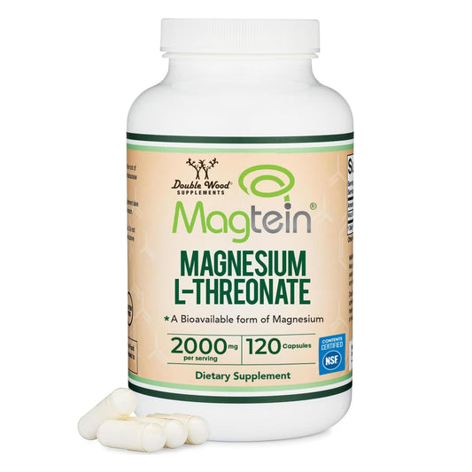 Magnesium L Threonate, Magtein - NSF Certified - Sleep and Cognitive Support – High Absorption - Maple Wellness Supplements