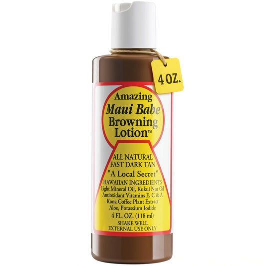 Maui Babe Browning Lotion - Natural Hawaiian Tan Accelerator with Vitamins & Antioxidants - Maple Wellness Supplements