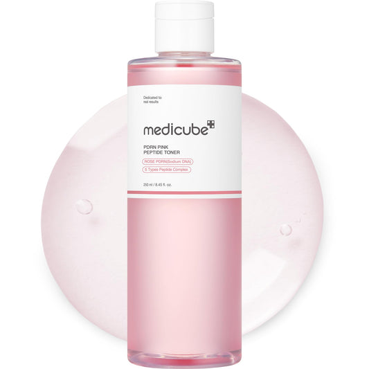 medicube PDRN Toner Rose PDRN Peptide Toner | Lightweight & Watery Type for Skin Boosting, Soothing and Calming, Uneven Skin Tone | with Rose, Peptide, Niacinamide | Korean Skincare, 8.45 fl.oz - Maple Wellness Supplements