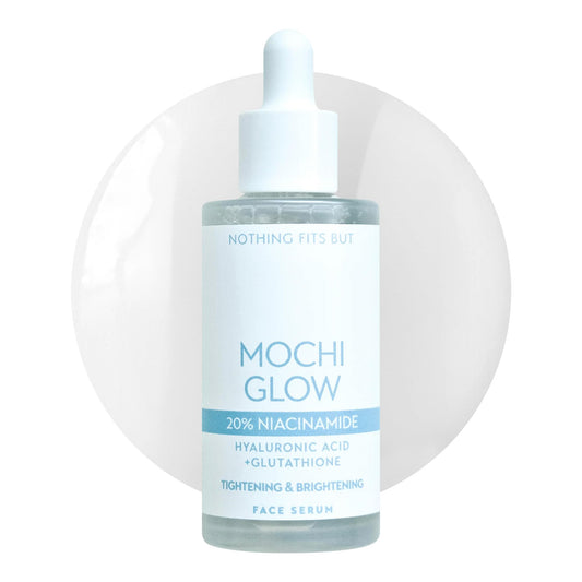 Mochi Glow 20% Niacinamide Serum for Face, High Potency Pore Tightening Skin Serum with Hyaluronic Acid & Glutathione, Anti-Aging Serum for Dark Spots & Fine Lines, Korean Skincare, 50ml/1.7fl.oz. - Maple Wellness Supplements