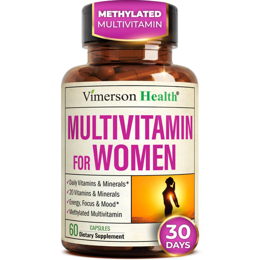 Multivitamin for Women with Methylated Vitamins and Chelated Minerals for Energy, Focus and Immune Health - Maple Wellness Supplements