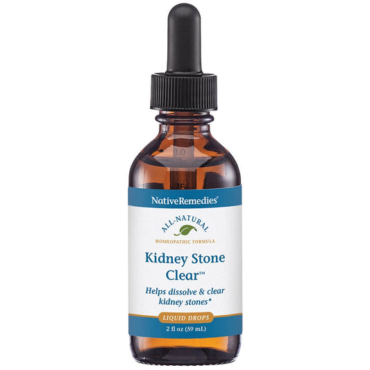 Native Remedies Kidney Stone Clear - Natural Homeopathic Formula Temporarily Helps Dissolve and Clear Kidney Stones - Relieves Pain, Nausea and Vomiting - 59 mL - Maple Wellness Supplements