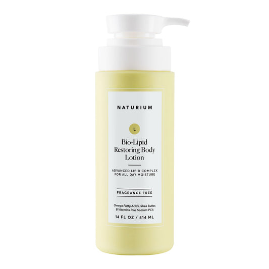 Naturium Bio-Lipid Restoring Moisturizing Body Lotion with Shea Butter, Fragrance Free, 14 oz - Maple Wellness Supplements