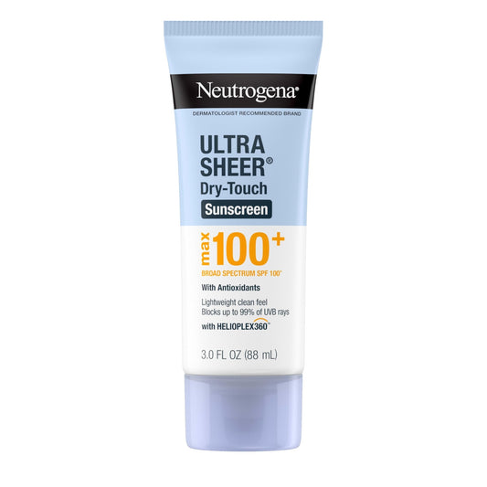 Neutrogena Ultra Sheer Dry-Touch Sunscreen Lotion, Max 100+ Broad Spectrum SPF 100 UVA/UVB Protection, Lightweight - Maple Wellness Supplements