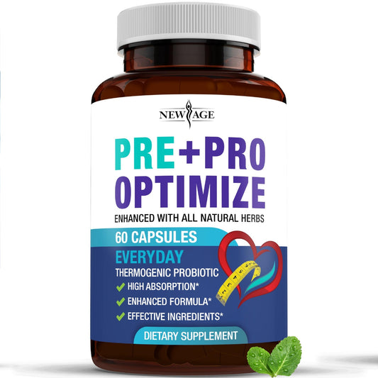 NEW AGE Pro Optimize Probiotics for Women, Menopause, Digestive Health - Support for Bloating, Hot Flashes, Joint Support, Night Sweats - Maple Wellness Supplements