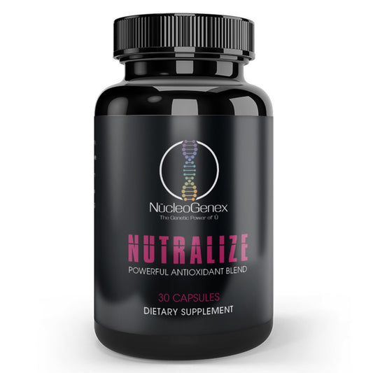 Nucleogenex - Nutralize - The Key to Supporting a Healthy Aging Process and Immune System - Potent Blend for Powerful Cell Protection - Xanthohumol, CurcuPrime, C-60 Complex, PureQQ - 30 Capsules - Maple Wellness Supplements