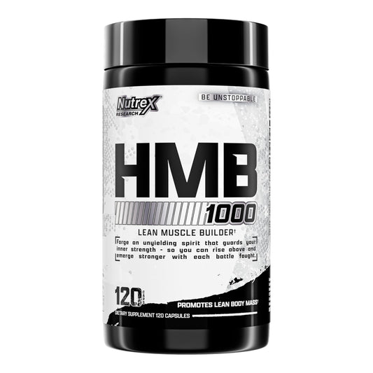 Nutrex Research HMB 1000 MG | Supports Muscle Recovery, Reduce Skeletal Muscle Damage, Increased Strength, Prevent Muscle Loss | 120 Capsules - Maple Wellness Supplements